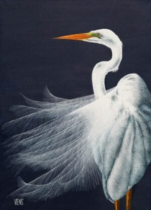 Laima Žeimienė-VIENIS "Egretta-alba-I"