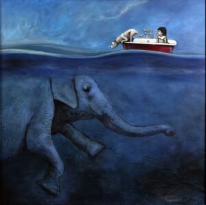 Algis Kriščiūnas "Swimming Elephant"