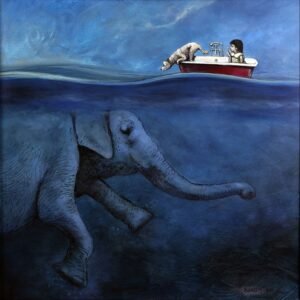 Algis Kriščiūnas "Swimming Elephant"