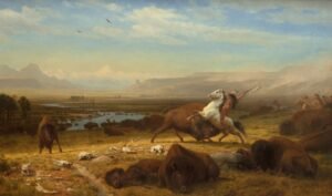 Albert Bierstadt "Paskutinis bizonas"
