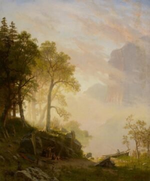 Albert Bierstadt "Merced upė Josemite"