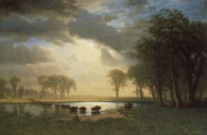 Albert Bierstadt "Bizonų takas"