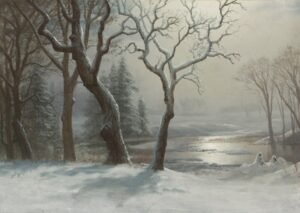 Albert Bierstadt "Žiema Josemite"