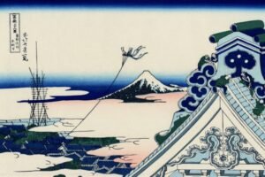 Katsushika Hokusai "Asakusa Honganji šventykla"