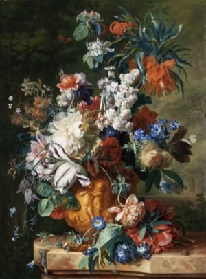 Jan van Huysum "Gėlių puokštė vazoje"