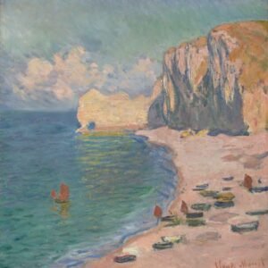 Claude Monet "Paplūdimys ir Falaise d’Amont"