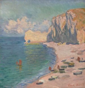 Claude Monet "Paplūdimys ir Falaise d’Amont"