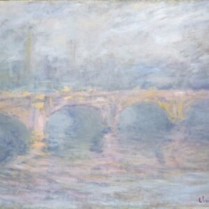 Claude Monet "Vaterlo tiltas Londone, saulėlydis"