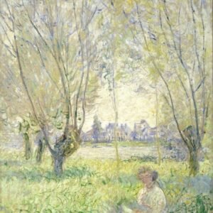 Claude Monet "Moteris sėdinti po gluosniu"