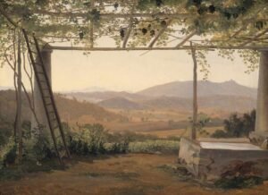 Ernest Christian Frederik Petzholdt "Fountain and Pergola" 1830