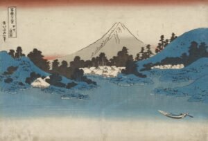 Katsushika Hokusai "Atspindys Misakos ežere"