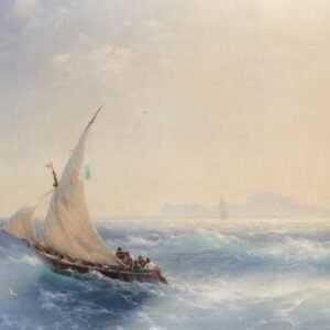 Ivan Aivazovsky "Gabenimas į Ischia salą"