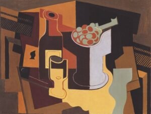Juan Gris "Butelis ir vaisių dubuo"