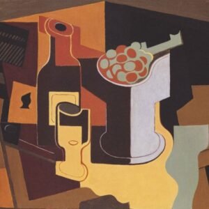 Juan Gris "Butelis ir vaisių dubuo"