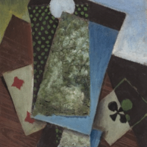 Juan Gris "Stiklinė ir kortos"