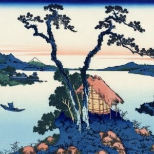Katsushika Hokusai "Ežeras Suwa Shinano provincijoje"