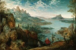 Pieter Bruegel "Pabėgimo į Egiptą peizažas"