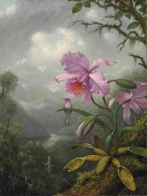 Martin Johnson Heade "Hummingbird on the Orchid Plant"