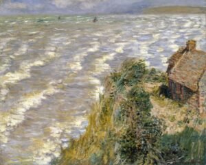 Claude Monet "Kylančios bangos Pourvilyje"