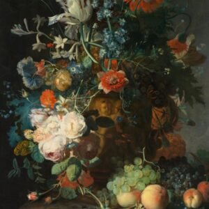 Jan van Huysum "Natiurmortas su gėlėm ir vaisiais"