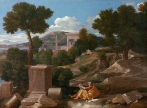 Nicolas Poussin "Landscape with Saint John on Patmos" 1640