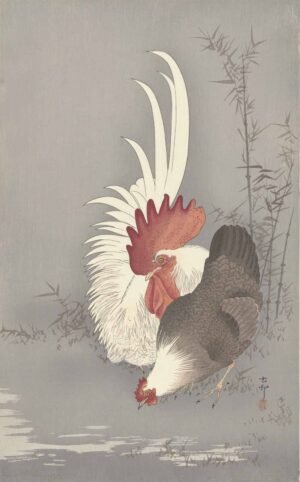 Ohara Koson "Gaidys ir višta"