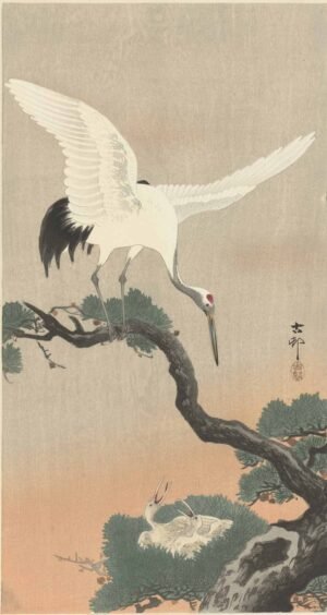 Ohara Koson "Japoniška gervė"