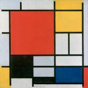 Piet Mondrian "Black, Red, Blue and White" 1921