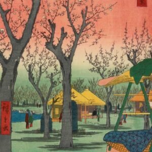 Utagawa Hiroshige "Slyvų sodas ties Kamata"