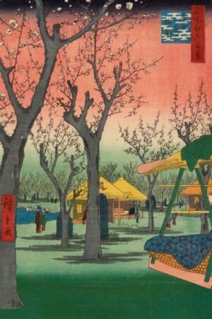 Utagawa Hiroshige "Slyvų sodas ties Kamata"