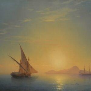 Ivan Aivazovsky "Saulėlydis virš Ischijos"