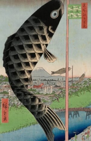 Utagawa Hiroshige "Suido tiltas ir Surugadai"