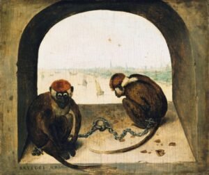 Pieter Bruegel "Dvi beždžionės"