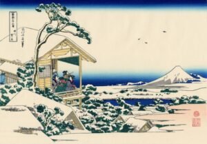 Katsushika Hokusai "Rytas pasnigus"