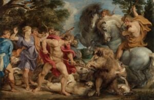 Peter Paul Rubens "Kalydonijos šerno medžioklė"