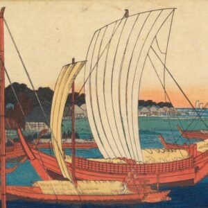 Utagawa Hiroshige "Vaizdas į valtis"