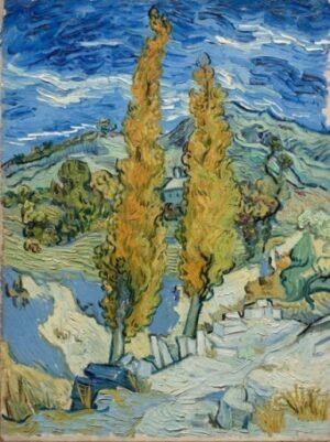 Vincent Van Gogh "Dvi Tuopos kelyje į kalnus"