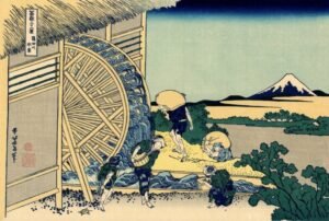 Katsushika Hokusai "Vandens malūnas"