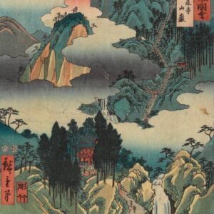 Utagawa Hiroshige "Horaiji šventykla Mikawa provincijoje"