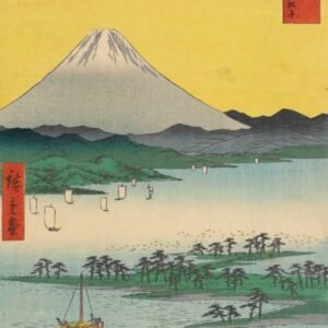 Utagawa Hiroshige "Pušų paplūdimys prie Miho"