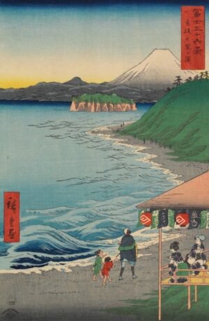 Utagawa Hiroshige "Septynių mylių paplūdimys"